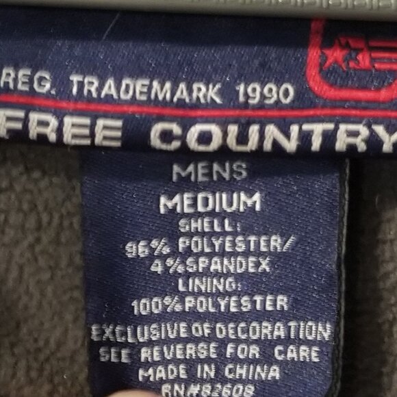 Free Country Men's Medium Stand Collar Zip Up Vest - Picture 2 of 6